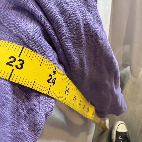 Chico’s Women’s Purple Indian Cotton Blend Scoop Neck Top Size 4 XXL Basics - Picture 4 of 10